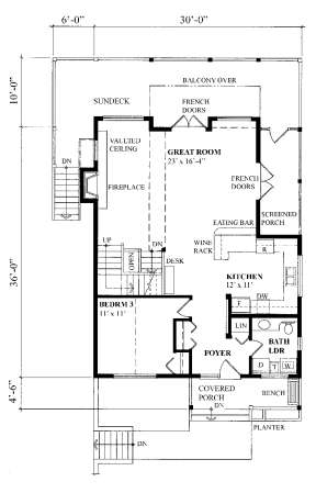 Floorplan 1 for House Plan #4177-00017