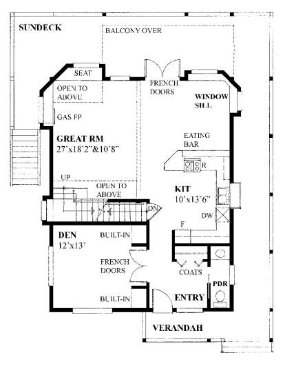 Floorplan 2 for House Plan #4177-00020