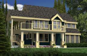 Contemporary House Plan #4177-00021 Elevation Photo