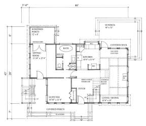 Floorplan 1 for House Plan #4177-00021