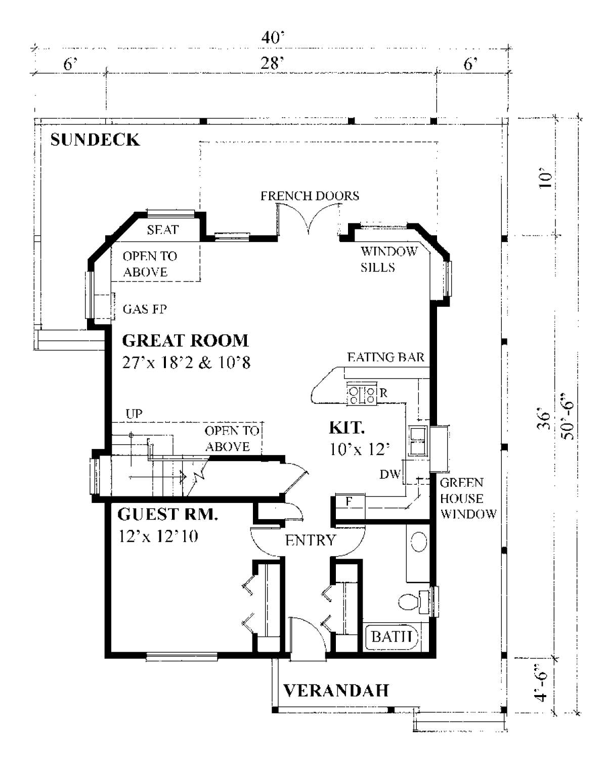 Floorplan 1 for House Plan #4177-00022