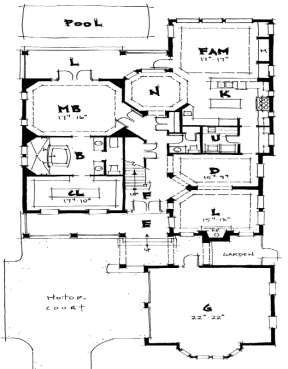 First Floor for House Plan #028-00031