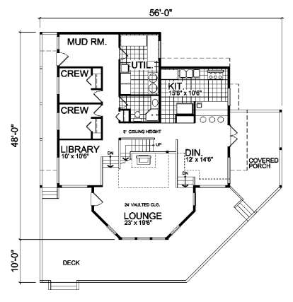Floorplan 1 for House Plan #4177-00025