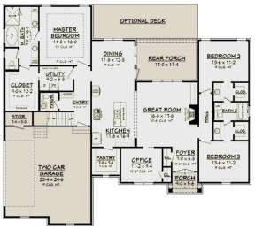 Main Floor for House Plan #041-00171