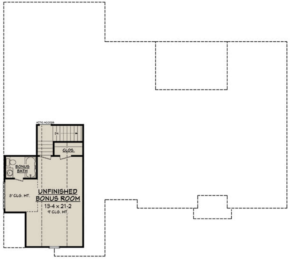 Bonus Room for House Plan #041-00171