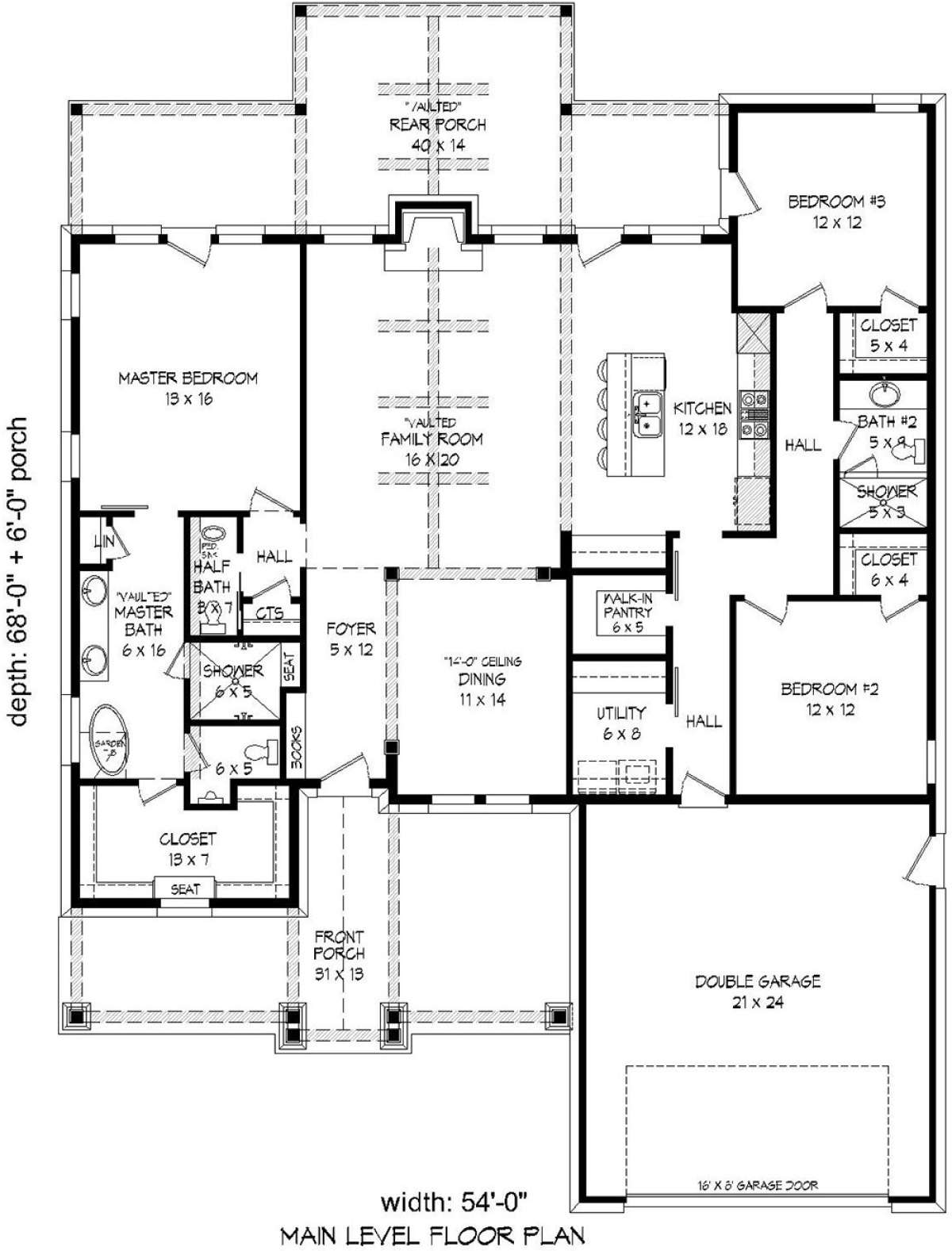 Floorplan 1 for House Plan #940-00094