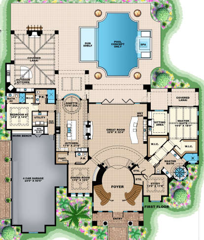 Floorplan 1 for House Plan #1018-00281