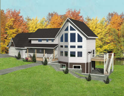 Luxury House Plan #039-00493 Elevation Photo