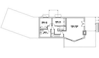 Basement Floor for House Plan #039-00493