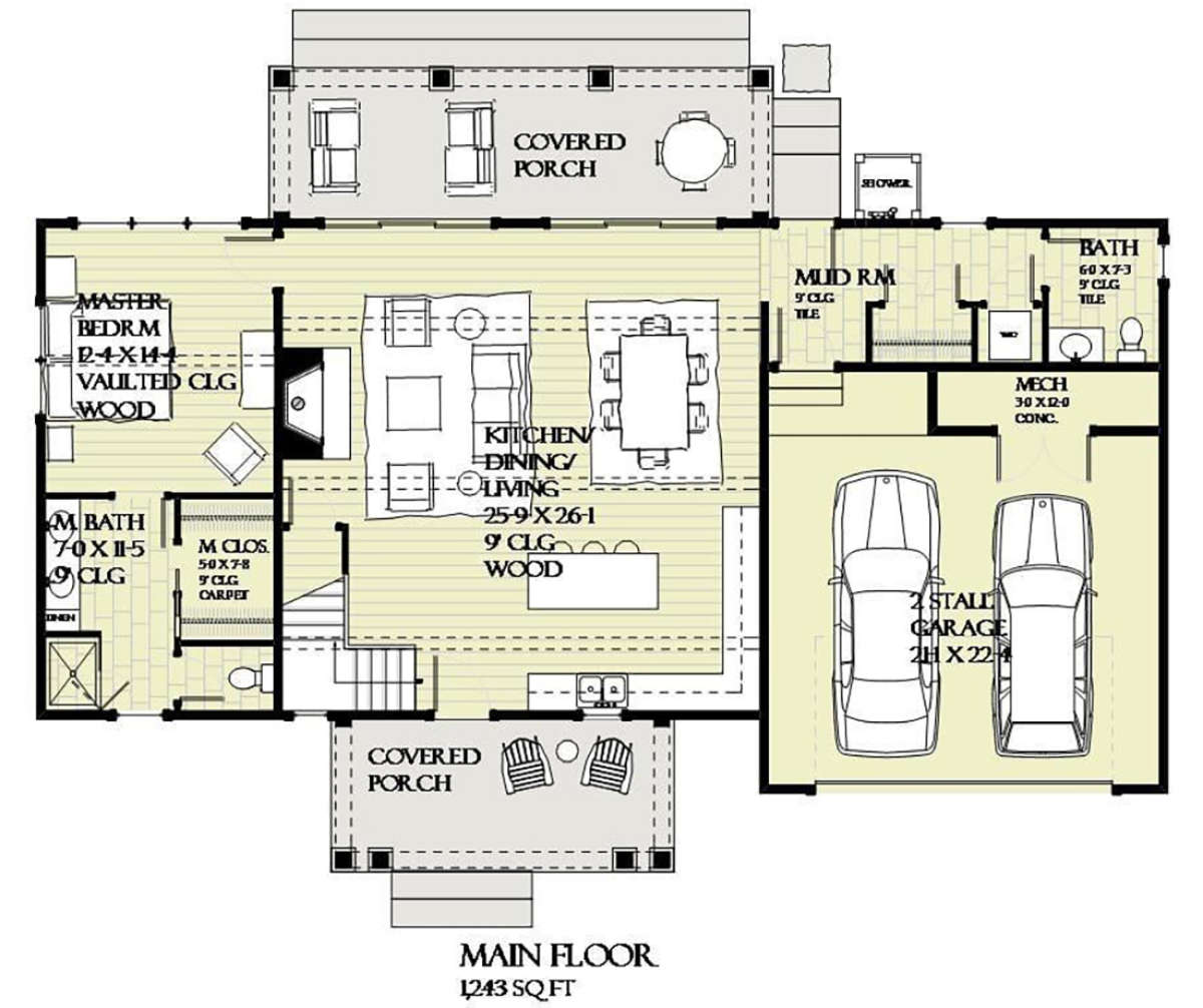 Main Floor for House Plan #1637-00129