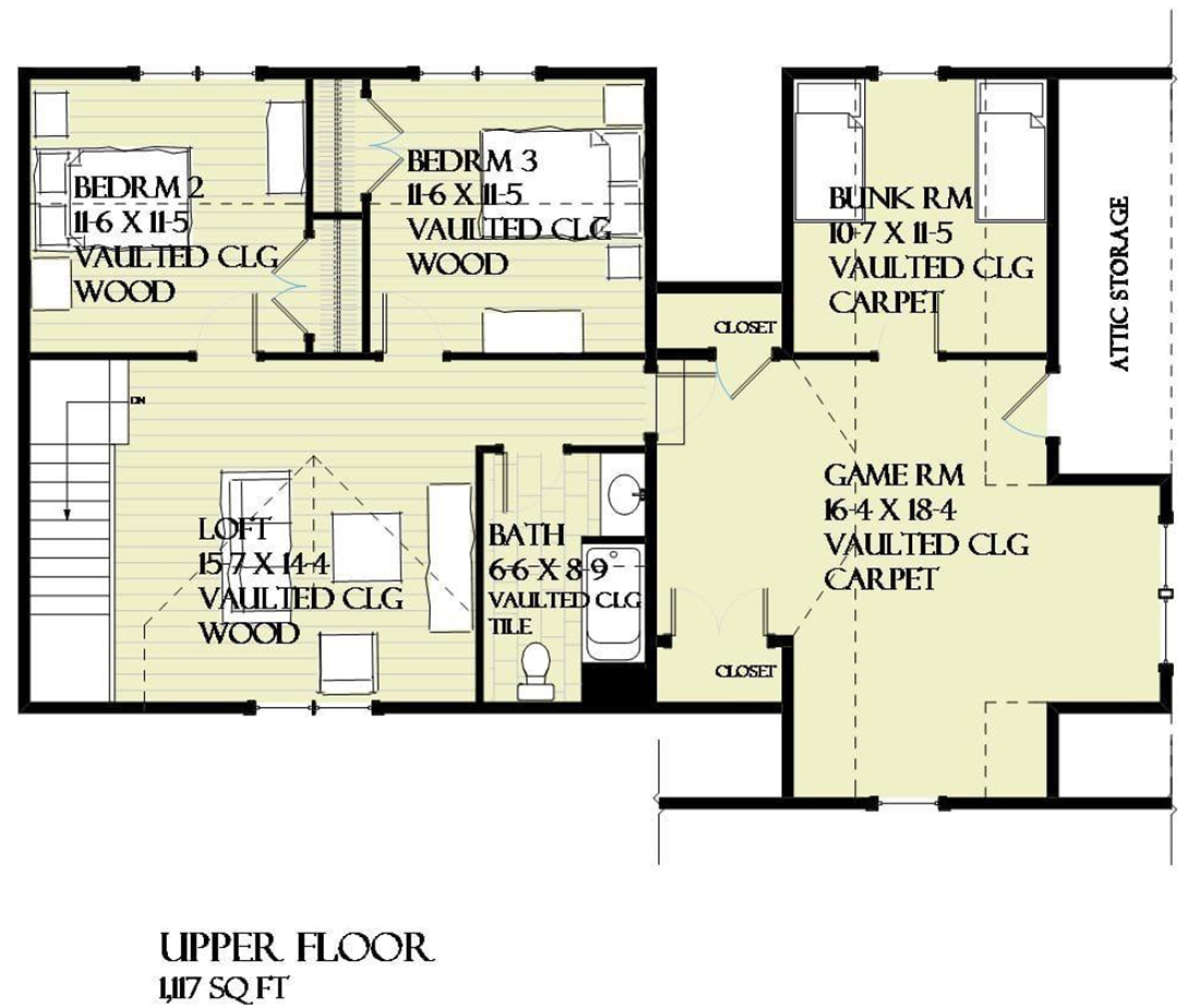 Second Floor for House Plan #1637-00129