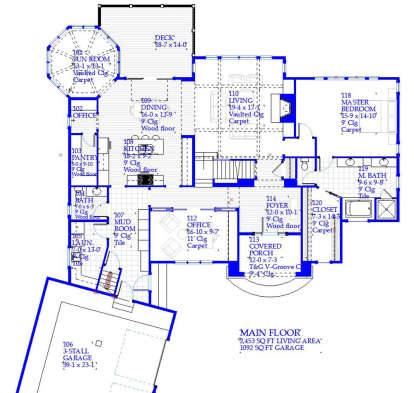 Floorplan 1 for House Plan #1637-00131