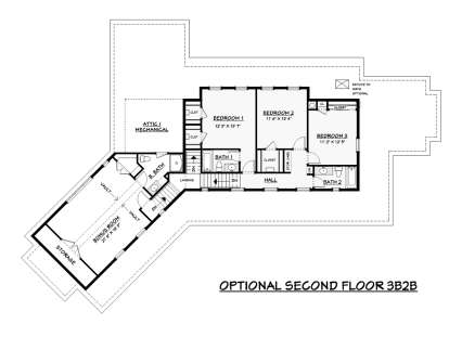 Optional Second Floor for House Plan #3125-00024