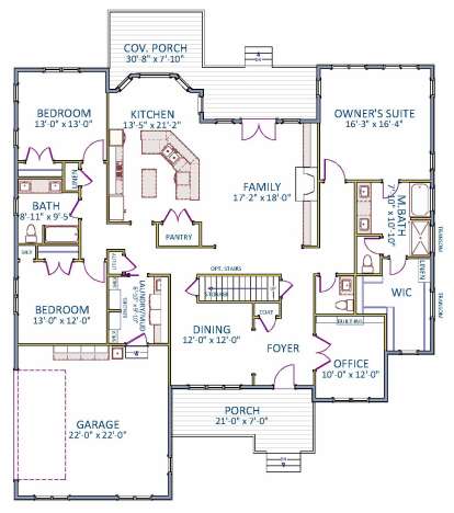Floorplan 1 for House Plan #6849-00043