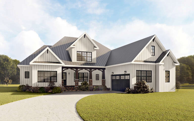 House Plan House Plan #19117 Angled Front Elevation