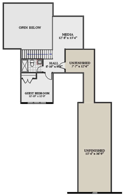 Second Floor for House Plan #6849-00044