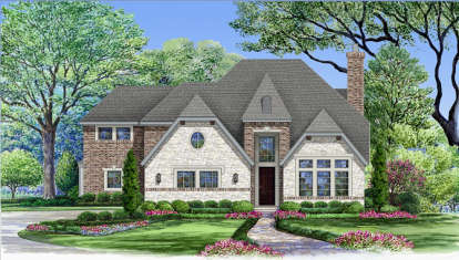 Luxury House Plan #5445-00301 Elevation Photo