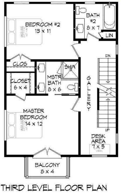 3rd Floor for House Plan #940-00096