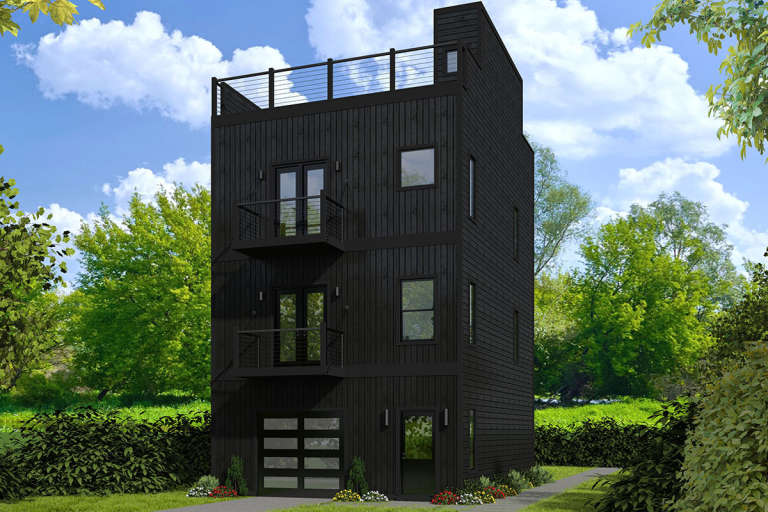 Modern  House Plan #940-00097 Elevation Photo