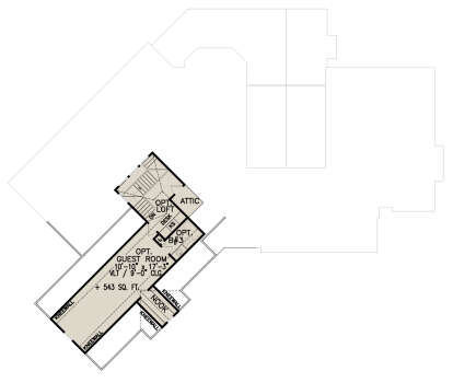 Optional Second Floor for House Plan #699-00096