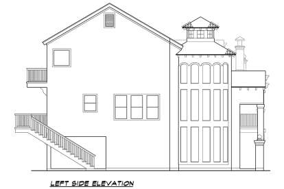 European House Plan #5445-00304 Elevation Photo