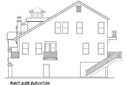 European House Plan #5445-00304 Elevation Photo