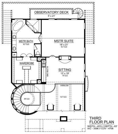Third Floor for House Plan #5445-00304