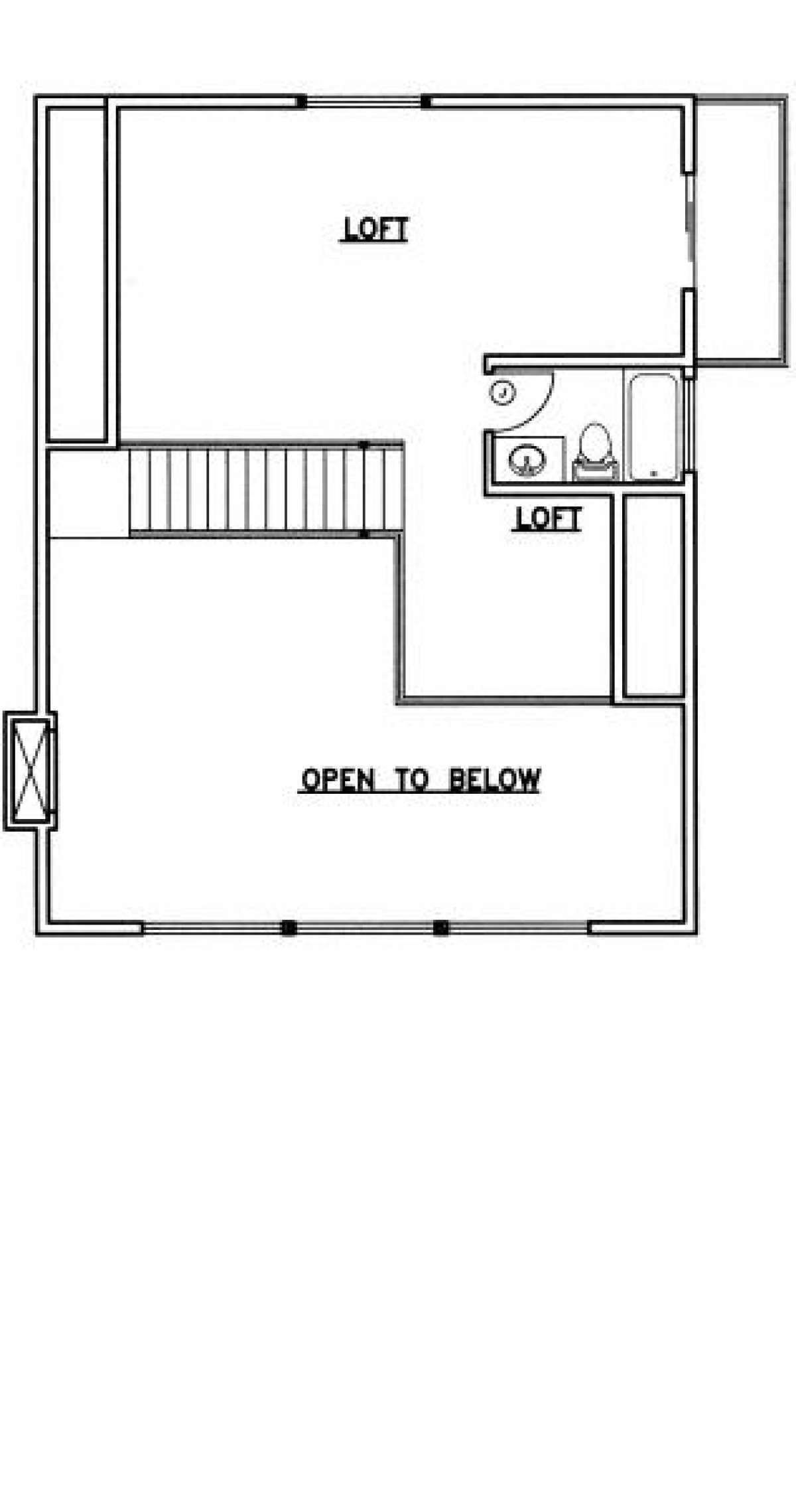 Loft Floor for House Plan #039-00494