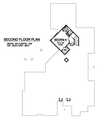 Second floor for House Plan #5445-00307