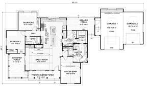 First floor for House Plan #3125-00025