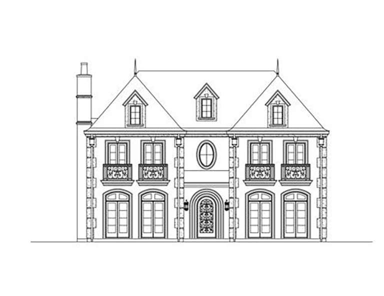 Luxury House Plan #5445-00308 Elevation Photo