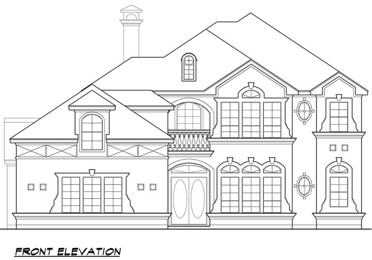 Mediterranean House Plan #5445-00309 Elevation Photo