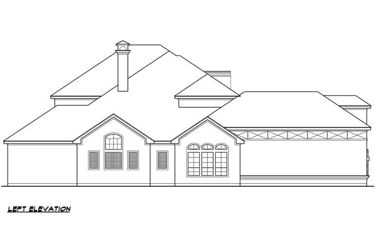 Mediterranean House Plan #5445-00309 Elevation Photo