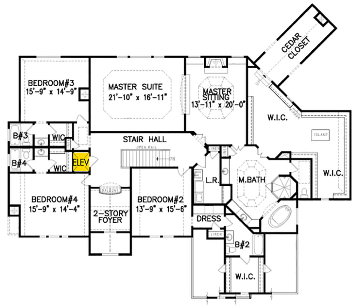 Second Floor for House Plan #699-00097