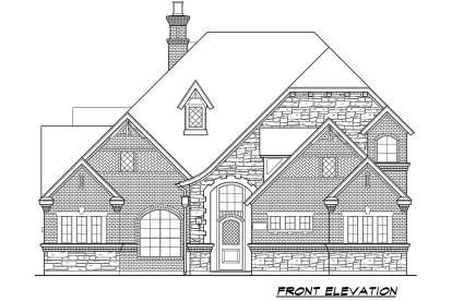 European House Plan #5445-00310 Elevation Photo