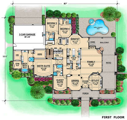 House Plan House Plan #19143 Drawing 1