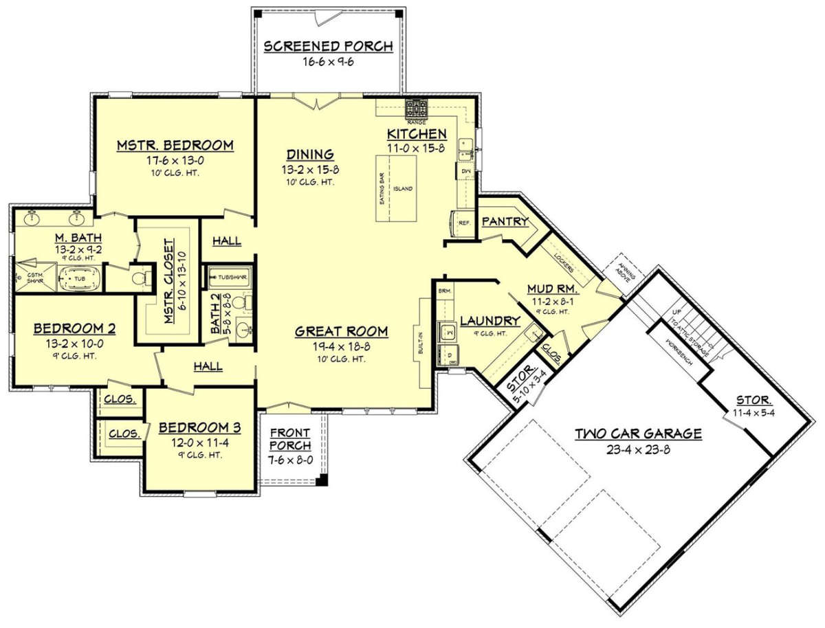 Main Floor for House Plan #041-00172