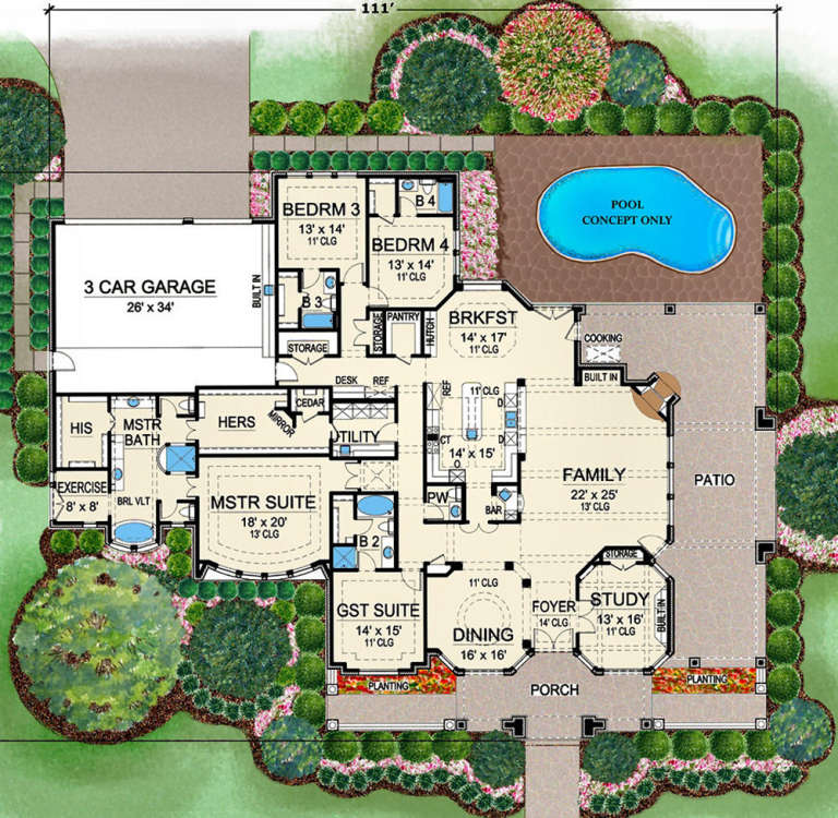 House Plan House Plan #19148 Drawing 1