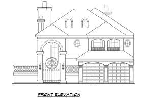 Luxury House Plan #5445-00316 Elevation Photo