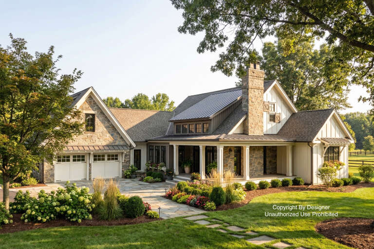 House Plan House Plan #19150 Angled Front Elevation