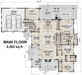 Main Floor for House Plan #098-00301