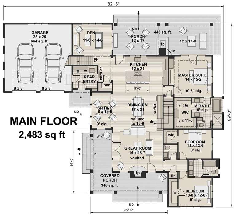 House Plan House Plan #19150 Drawing 1