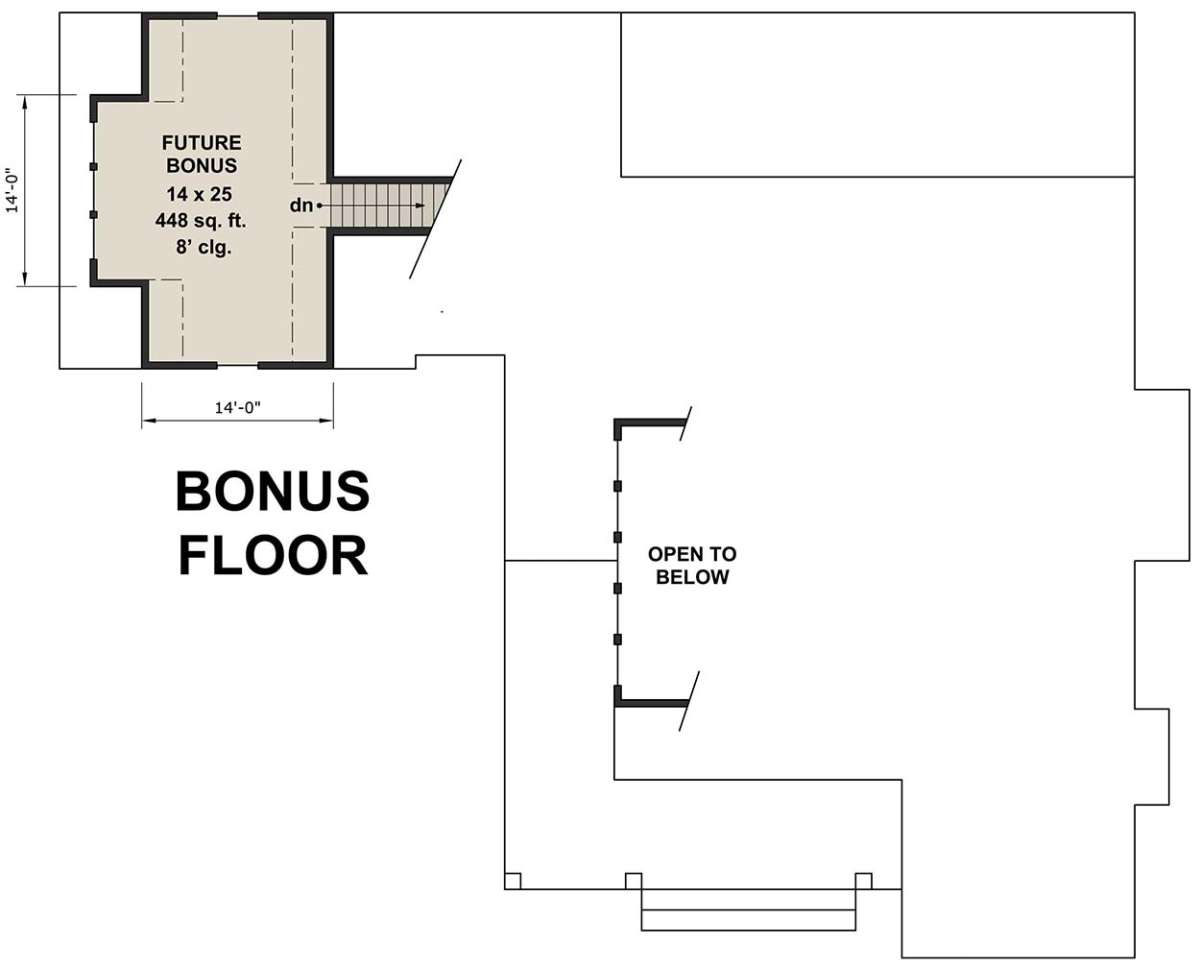 Bonus Room for House Plan #098-00301