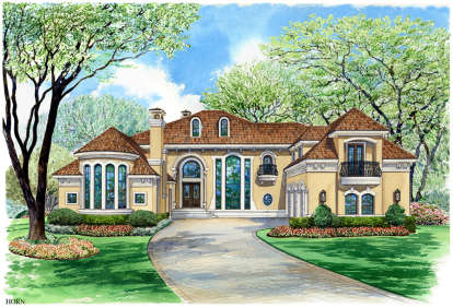 3 Bed, 5 Bath, 5956 Square Foot House Plan - #5445-00317