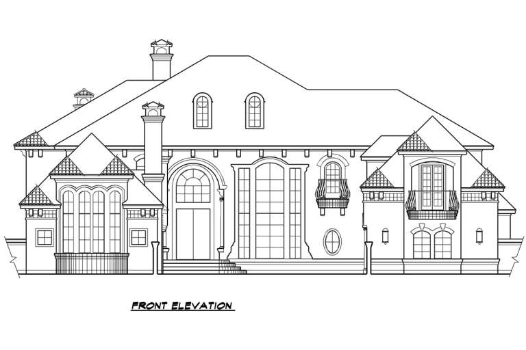 Mediterranean House Plan #5445-00317 Elevation Photo