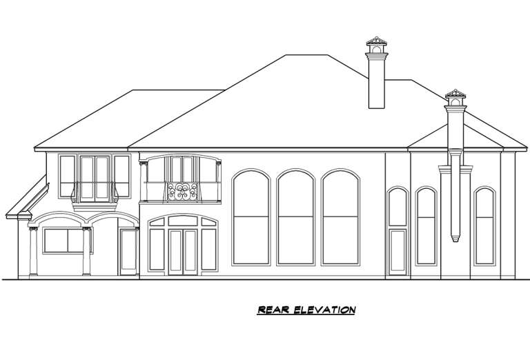 Mediterranean House Plan #5445-00317 Elevation Photo