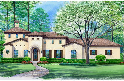 Mediterranean House Plan #5445-00318 Elevation Photo