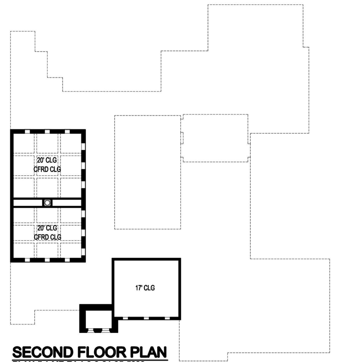 Second floor for House Plan #5445-00318