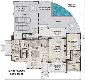 Main Floor for House Plan #098-00302