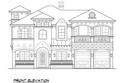 Mediterranean House Plan #5445-00319 Elevation Photo